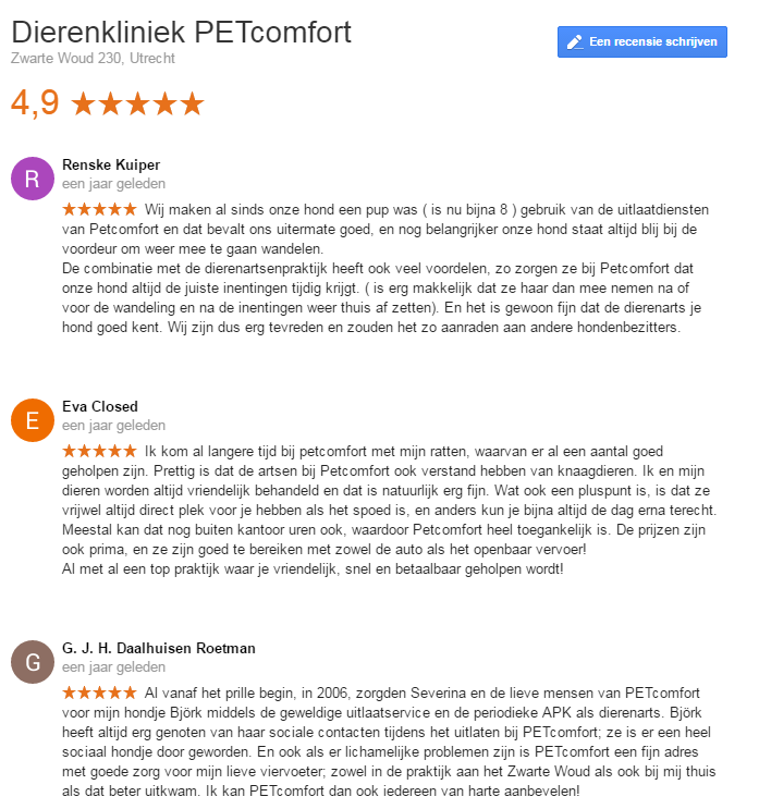 google-recensie-petcomfort